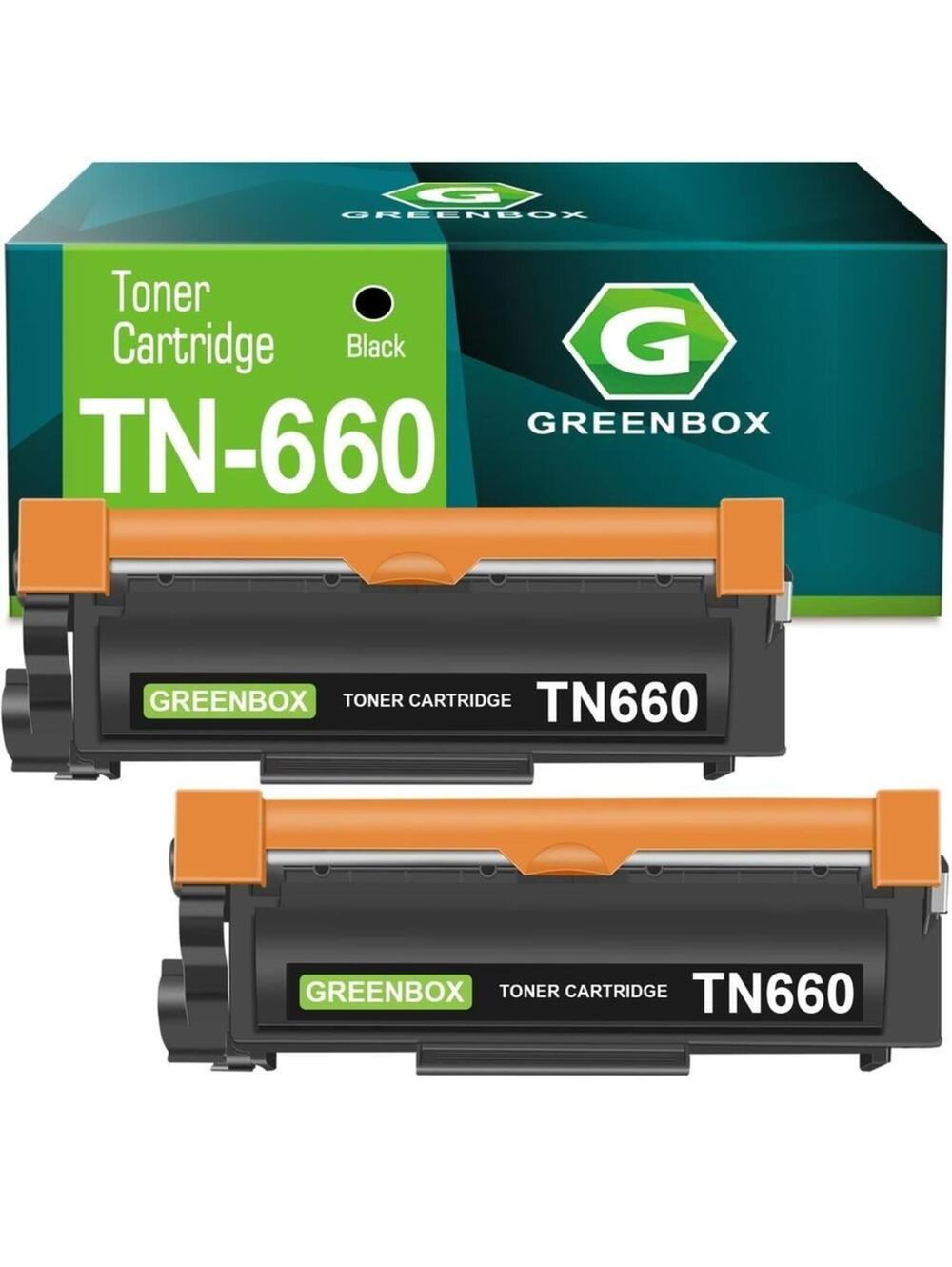 GREENBOX TN660 Black Toner Cartridges High Yield Replacement.